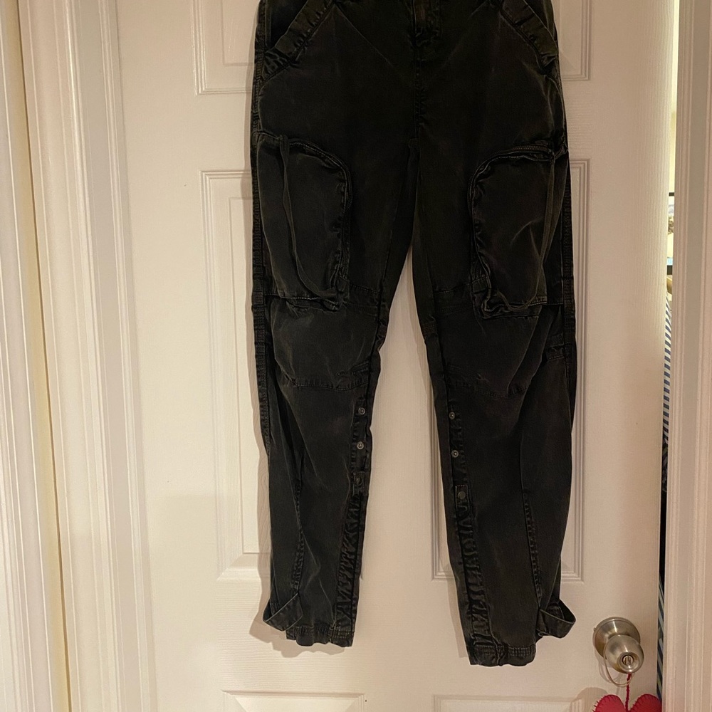 Free People Black Slouch Cargo XS